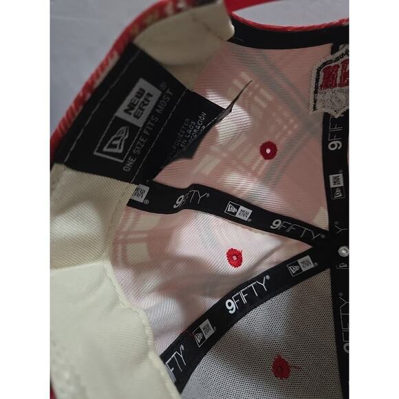 San Francisco 49ers NFL team snapback hat NEW Flannel Red - Picture 8 of 9